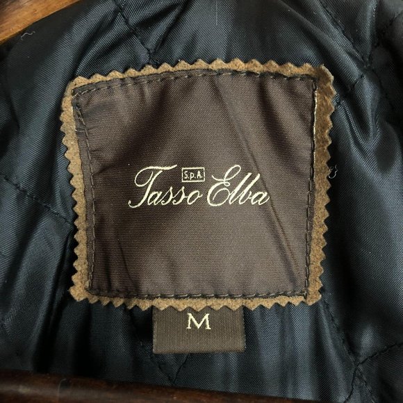 Tasso Elba Men's Size Medium Brown Wool Blend Long Sleeve Full Zip Jacket Coat - Picture 9 of 10